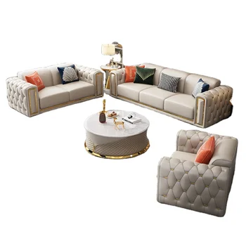 Foshan furniture Italian Design Modern Luxury Sectional Sofa Set Living Room Furniture