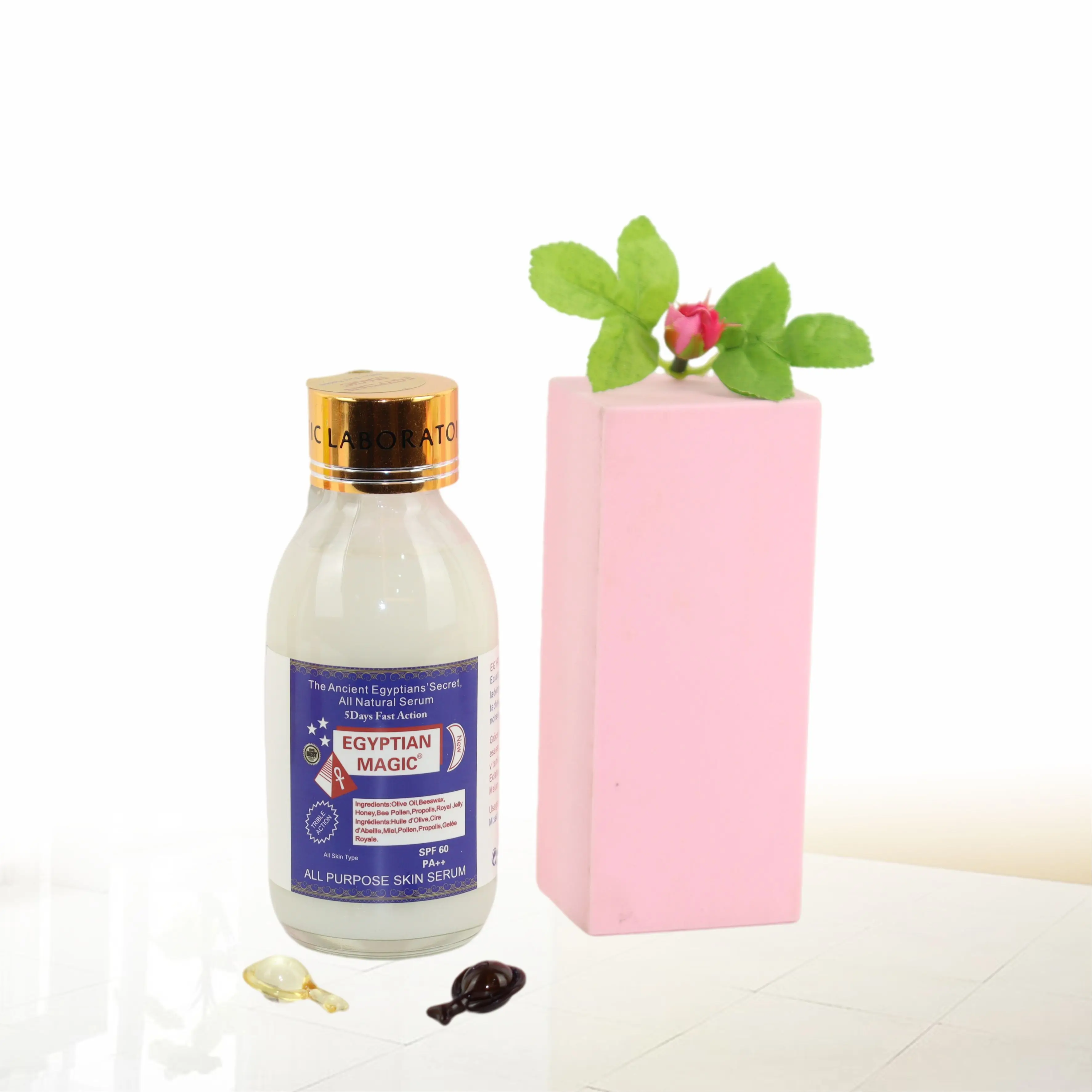 The Ancient Magic Secret All Purpose Skin Serum 5 Day Fast Action Whitening Organic Olive Oil Serum for Black Spots Skin