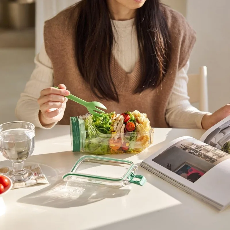 Leak-proof Side-opening Plastic Salad Cup