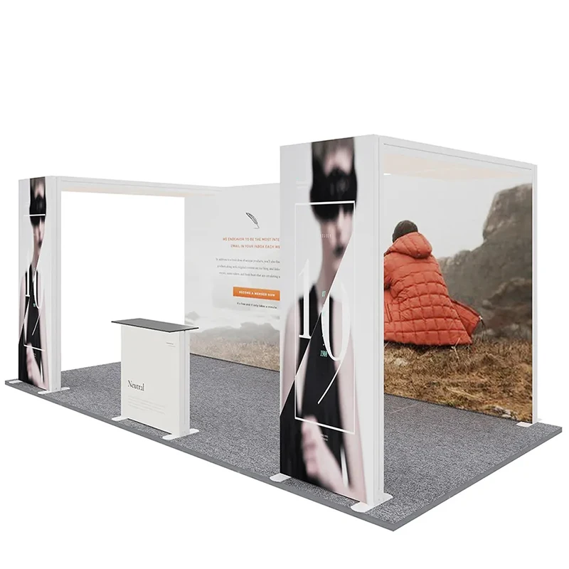 TianLang Trade Show Booth Display Led Lightbox Exhibition Booth 6*3 Exhibition Booth Design Advertising Led Light Box