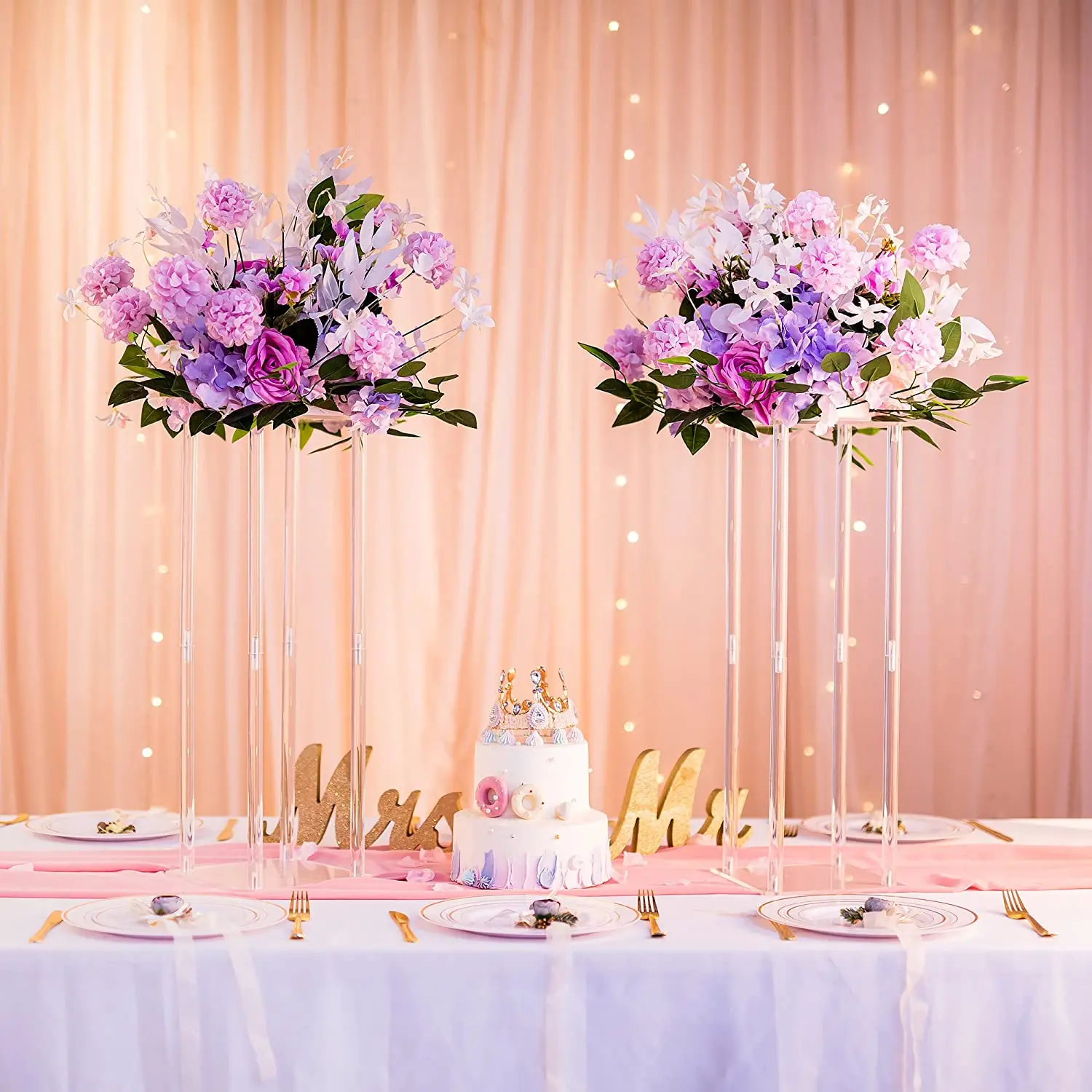 Acrylic Flower Stand Wedding Centerpieces Marriage Decorations Supplies