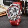 Nastro argento-rosso-rosso