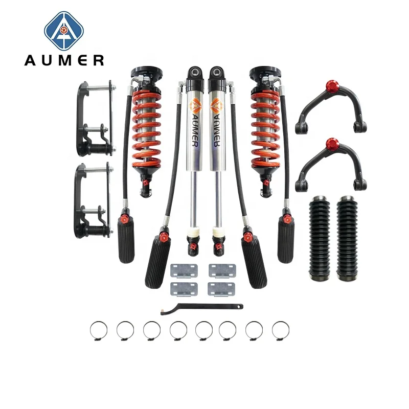 Aumer Compression and Rebound Damping Force Adjustable 4x4 Suspension Lift Kit Shock Absorber for Nissan Navara D40 Xterra NP300
