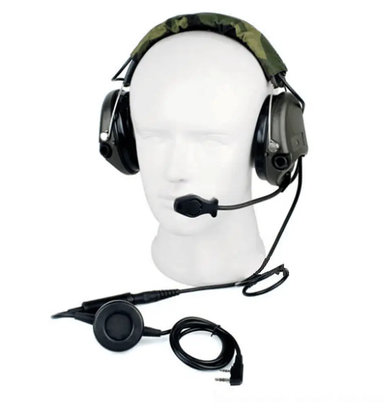 Tssd H60 Tactical Earmuff Earpiec Two Way Radio Communication Noise ...