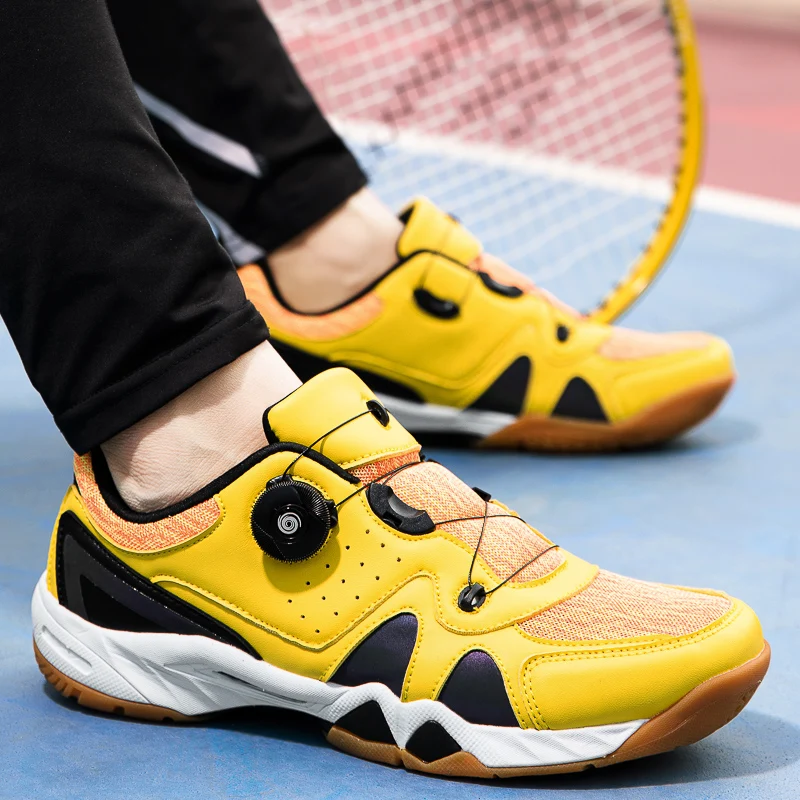 Hot Sale Unisex Tennis Shoes Professional Training Sneakers Outdoor Badminton Shoes Rotation Adjustable Men Women Golf Shoes
