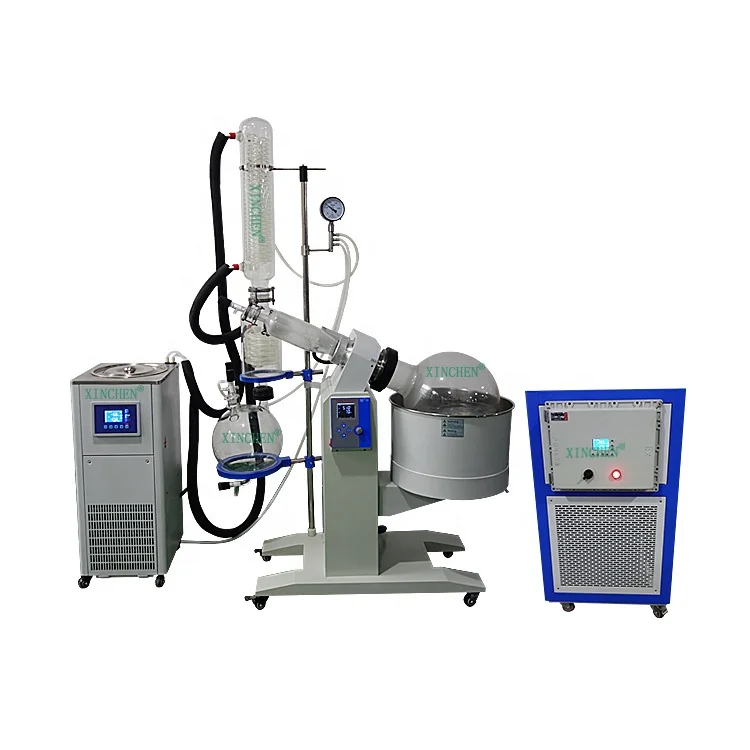 China Vacuum distillation Rotovap rotary evaporator complete kit with Vacuum pump and chiller