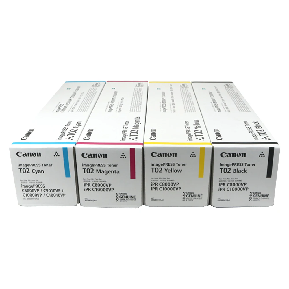 thumbnail image 2 of Genuine Canon T02 Toner Cartridge Set (Black, Cyan, Magenta, Yellow) For ImagePRESS C10000VP 2 of 4
