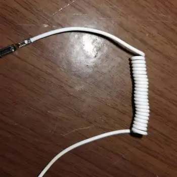 0.25mm2(OD=1.6mm )500mm white sprial wire with 2.8*0.8 faston connect