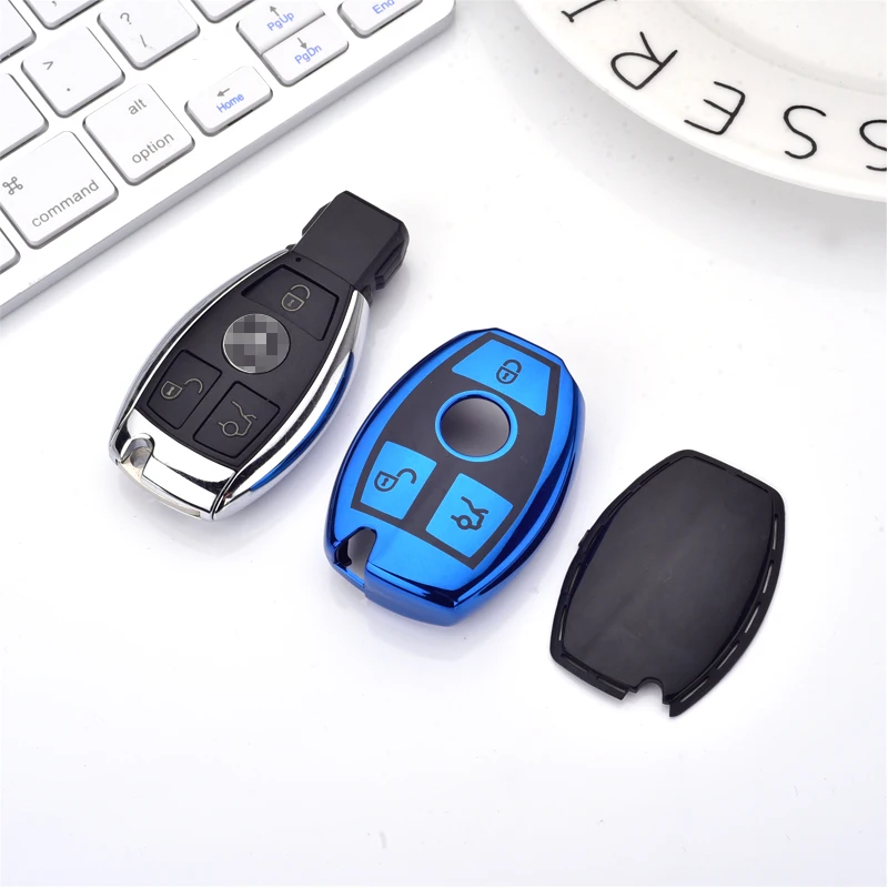 Мягкий ТПУ чехол для автомобильного ключа с индивидуальным дизайном защитный пульт дистанционного управления Mercedes Benz C Class W205 GLC