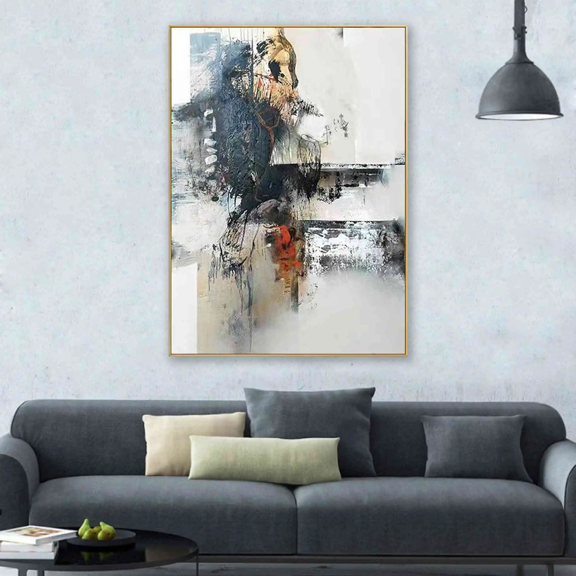 Cheap Large Size Abstract Paintings for Living Room Wall Canvas with Frame Art Painting Oil Painting Canvas Wall Art