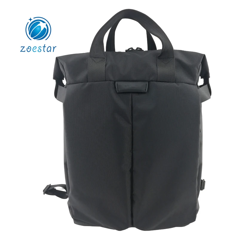 2-in-1 Lightweight Nylon Tote Bag Sleek Water-Repellent Design for Travel Business Casual Zipper Closure-Laptop/Tablet Backpack factory