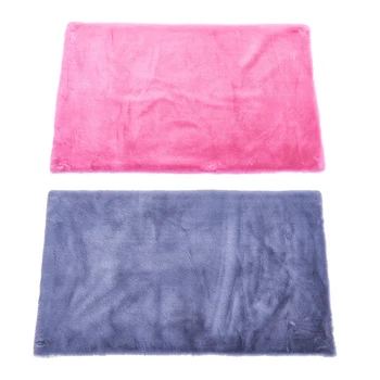 High-Density Faux Fur Area Rug - Short Pile Shaggy Carpet with Smooth Surface - Soft Fuzzy Floor Mat for Bedroom/Living Room