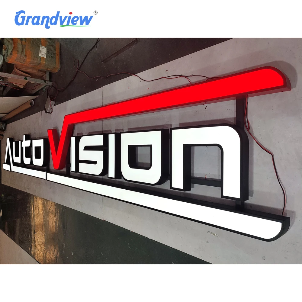 Fast Ship Coffee Shop Bar Brand Custom Metal Acrylic Bright Signage 3D LED Plastic Luminous Character Frontlit Light Letter Sign details