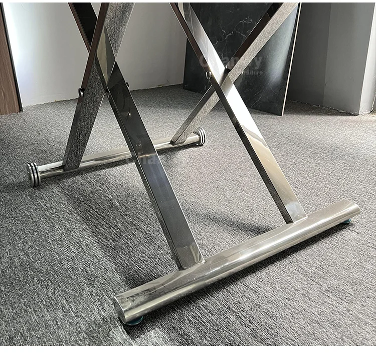 Comedor Modern Furniture Dining Extendable Table Sets Adjustable Table Foldable Sintered Stone Mechanism Dining Tables