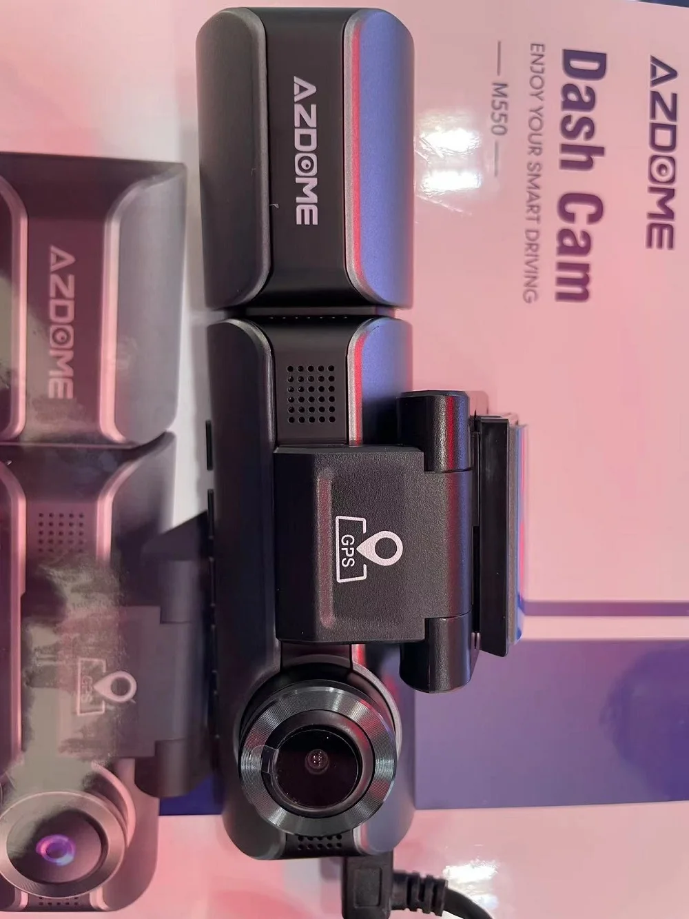 Azdome M550 Smart 3ch Dash Cam Builtin Wifi Gps Car Dvr Gsensor Night