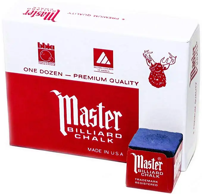 customized logo wholesale Master chalks 12pcs per box good quality snooker  chalks billiard cue chalks