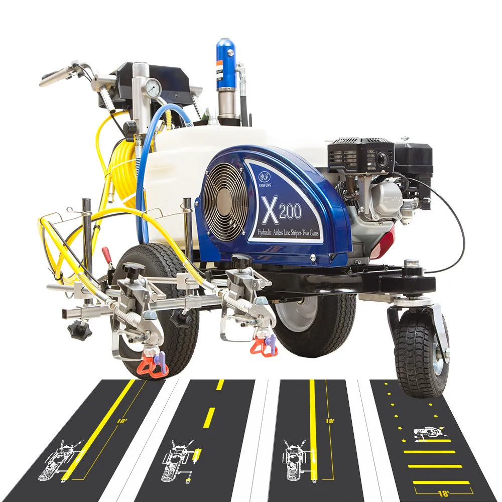 Cold Paint Spraying Road Line Marking Machine with Line Driver