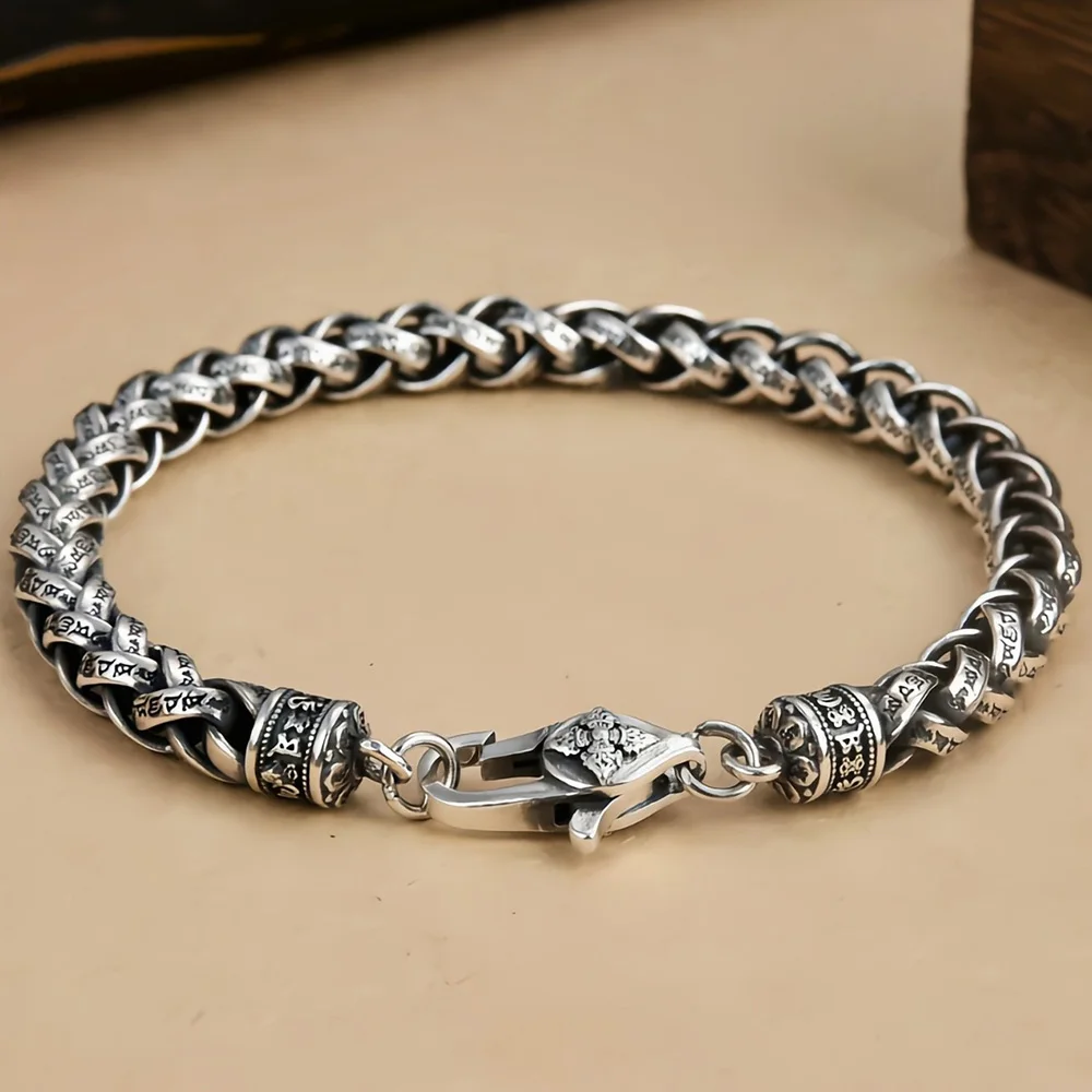 Mens Hand Braided Rope Chain Bracelet, Oxidized Fine Silver Viking Knit  Chain, Woven Wire, Boho Jewelry, OOAK Boyfriend Fathers Gift for Him - Etsy