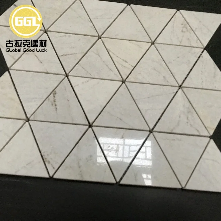 Good Luck Stone Triangle Shape Marble Mosaic Tile Kitchen Backsplash Home Decoration factory