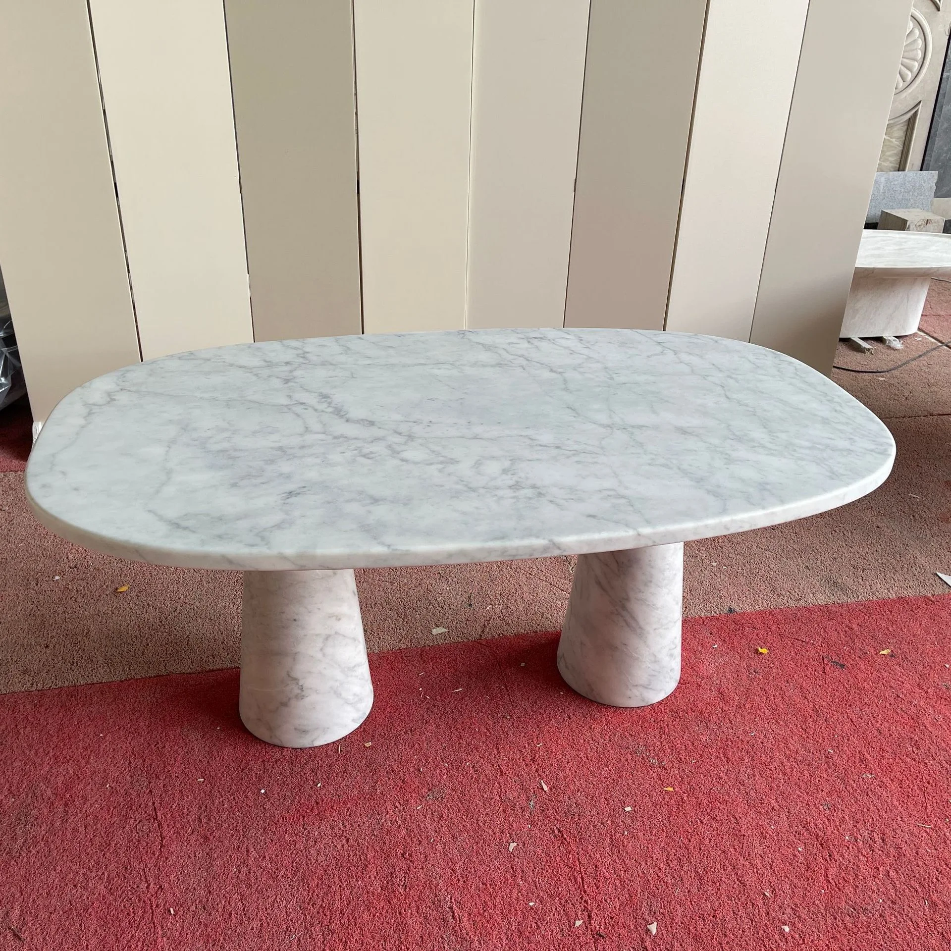 Natural Stone Wabi-Sabi Travertine Coffee Table Tables Marble Low Marble Table   for Dining Room Dining Area Living Room