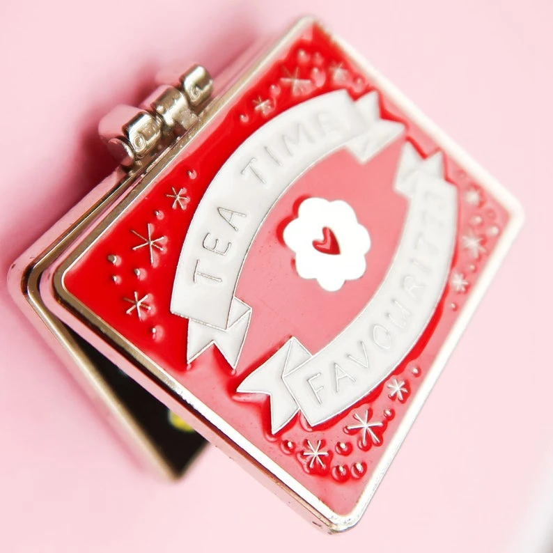 Heart Locket Hinged Enamel Pin