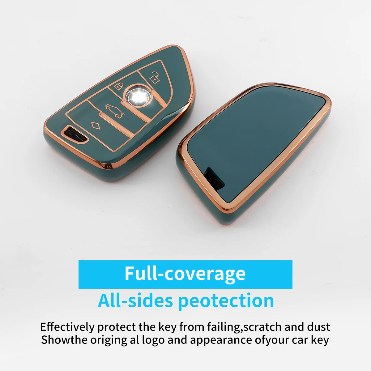 Factory direct Wholesale TPU Golden line  Solft Car Key Cover for BMW X1 X3 X5 X6 X7  5 6 7 Series