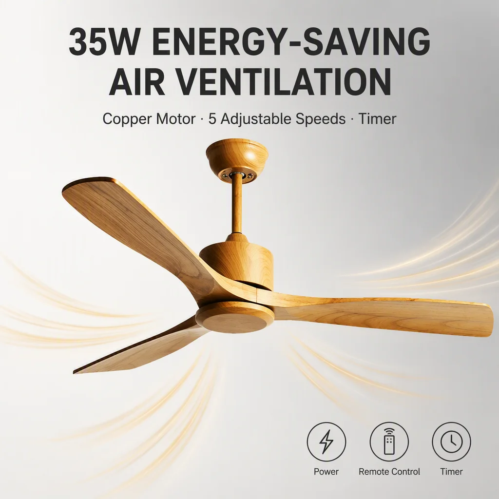 Ceiling Fan, BLDC, 35, Metal+plywood - detail 10