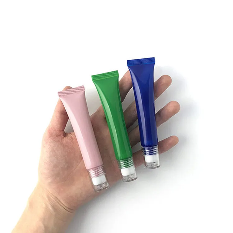 20ml Empty Eye Cream Blttle 3 Roller Ball Bottle Cosmetic Hose Perfume Liquids Container Refillable Bottles Squeeze Soft Tube