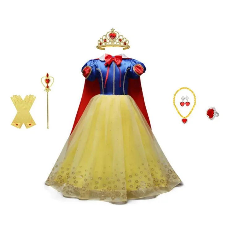 Children Girl Snow White Dress Girls Prom Princess Dress Kids Baby Gift Party 