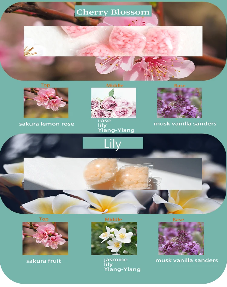 Wholesale high quality Water soluble film Packing floral grass jasmine scent beads