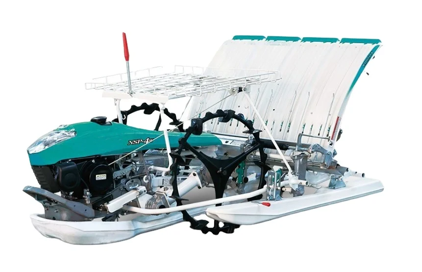 2022 4 Rows Rice Planting Machine Paddy Transplanter Two Wheels Three Floating Plates Type China Rice Transplanter
