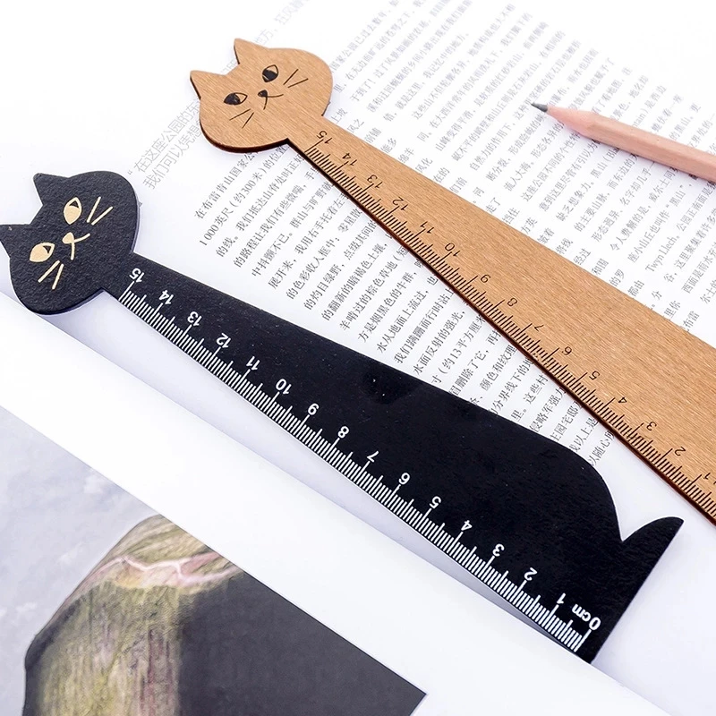 Regla 15cm Con Forma De Garra De Gato - Rosa, Plástico Duradero Para Dibujo Y Medición