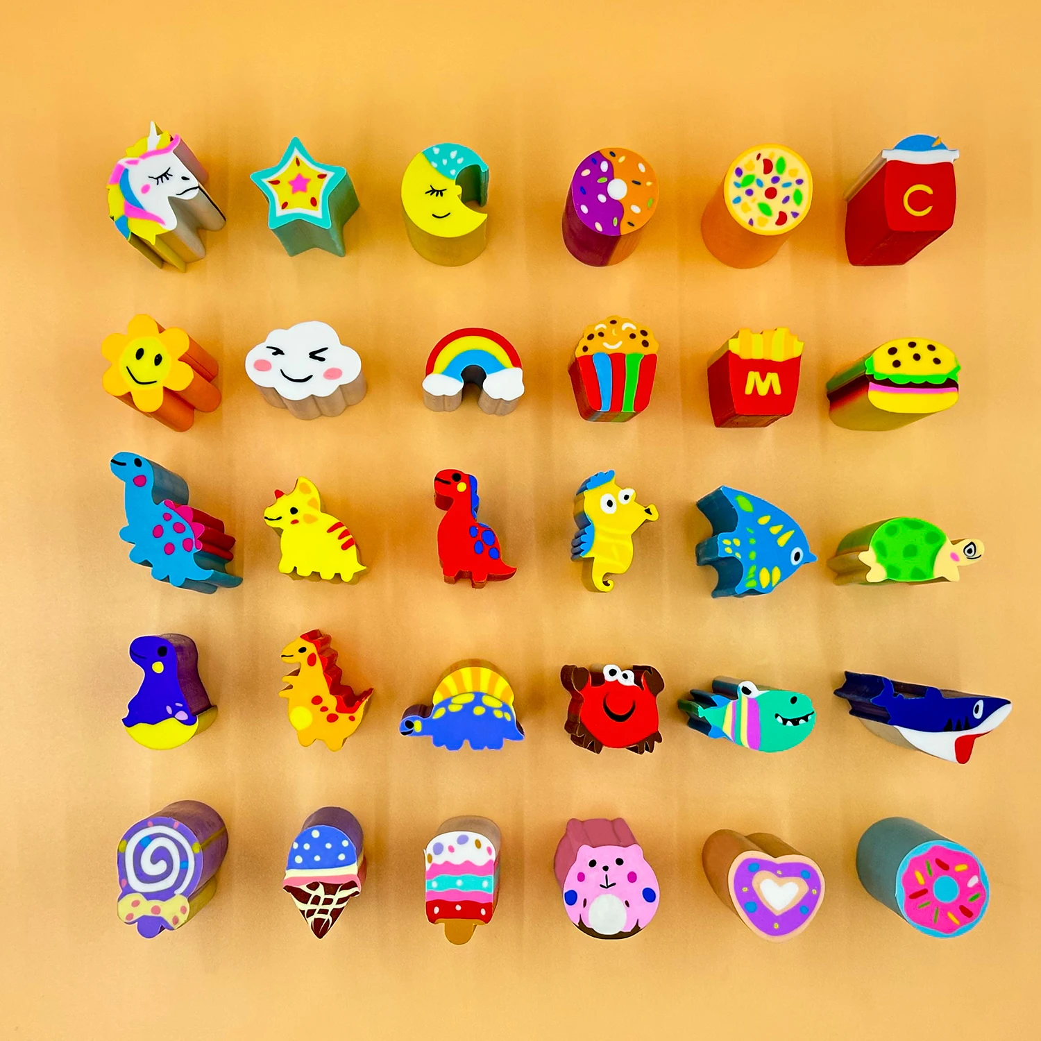 Ластик радужной формы для детей ластик в виде милых животных овощей 3D