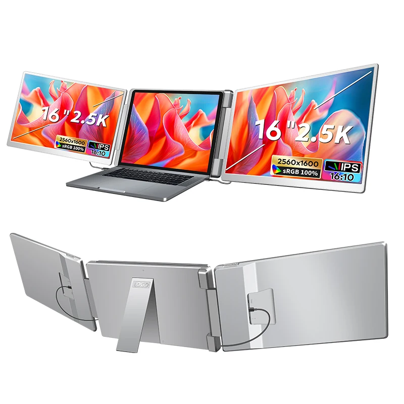 100 sRGB Plug and Play 16'' IPS 2.5K Adjustable Stand Desktop Placement ...