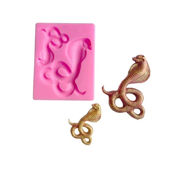 Snake Shape Silicone Mold Resin Crafts Decor Clay Gumpaste tools Cookie Cake  Decor Molds Fun Art