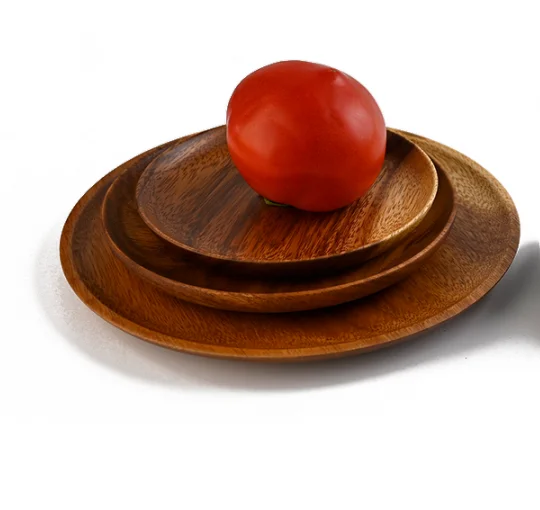 wood plate dinnerware