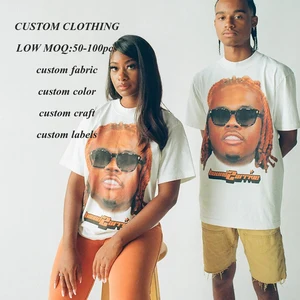 Summer New Design Short Sleeve Unisex Heavy Cotton t Shirt Graphic Screen Printing Men Oversized Fit