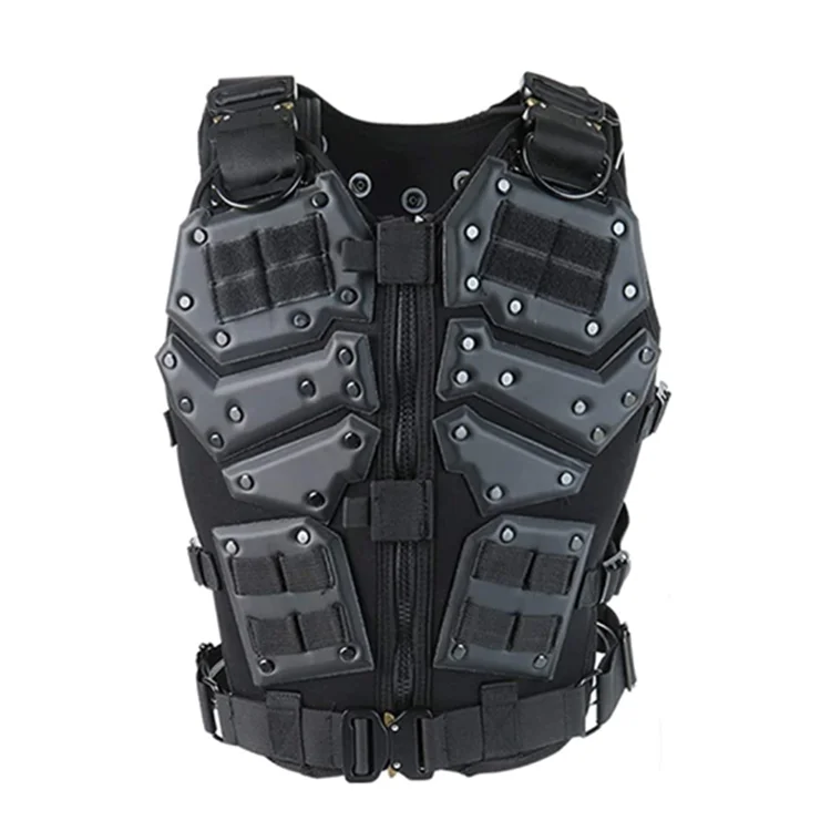 Modular MOLLE Plate Carrier Tactical Assault Vest with Pouches Holsters Nylon Load-Bearing System for Hunting & Combat Training