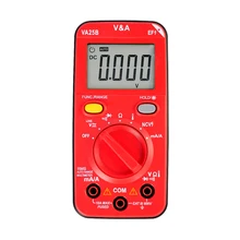 VA25B Digital Multimeter 2000 Counts Auto-Ranging Voltmeter NCV LCD Display for AC/DC Voltage Temperature Resistance Live Test