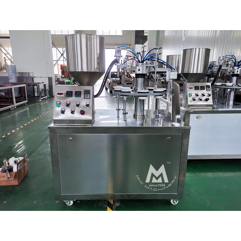 Полуавтоматическая машина для розлива и запечатывания тюбиков для косметической зубной пасты, машина для розлива и запечатывания пластиковых тюбиков