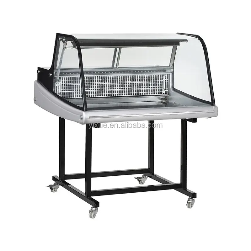 Cake Display Refrigerator Table Top Cake Cabinet Upright Curved Glass Freezer Showcase for Bakery