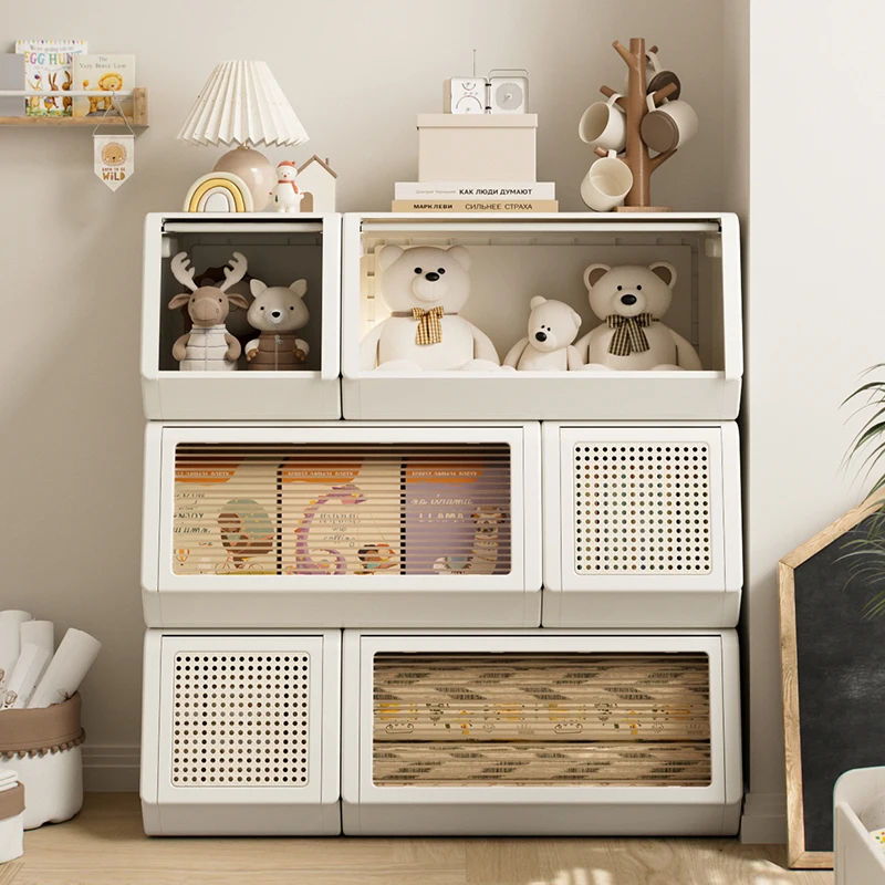 WANUO Home Organizing Bins Home Clutter Organizer Stackable Home Sloped-Opening Storage Bins