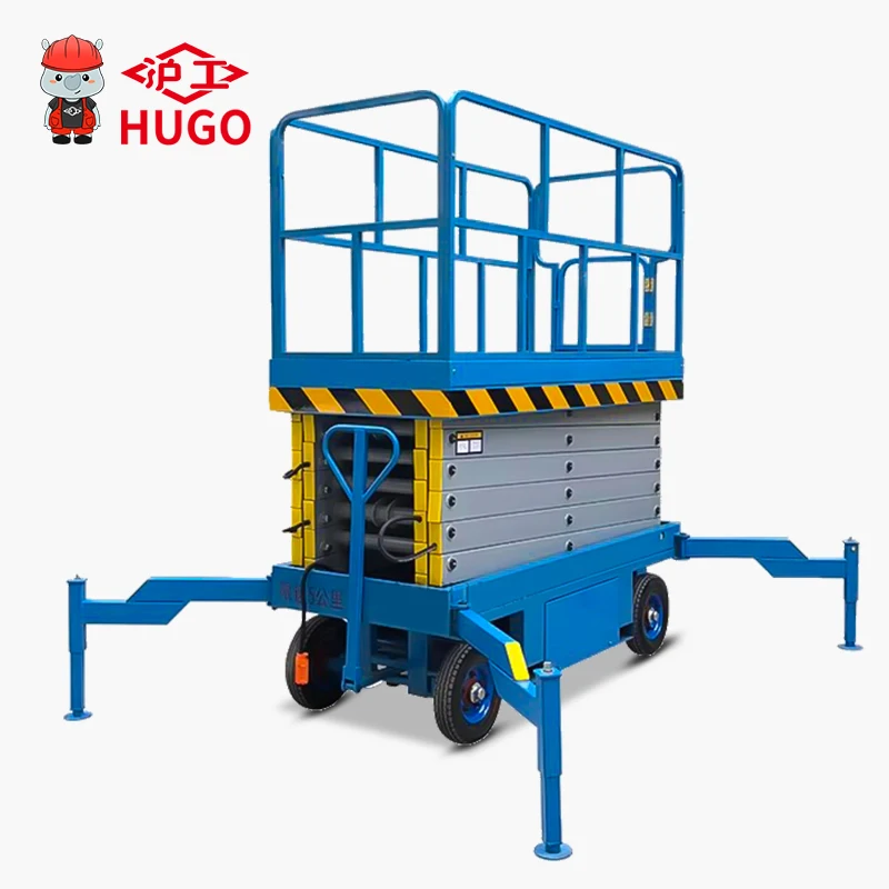 Custom Electric Motor Trolley Mobile Electric Human Scissor Lift 500kg
