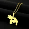 Collier en or avec carte du Venezuela