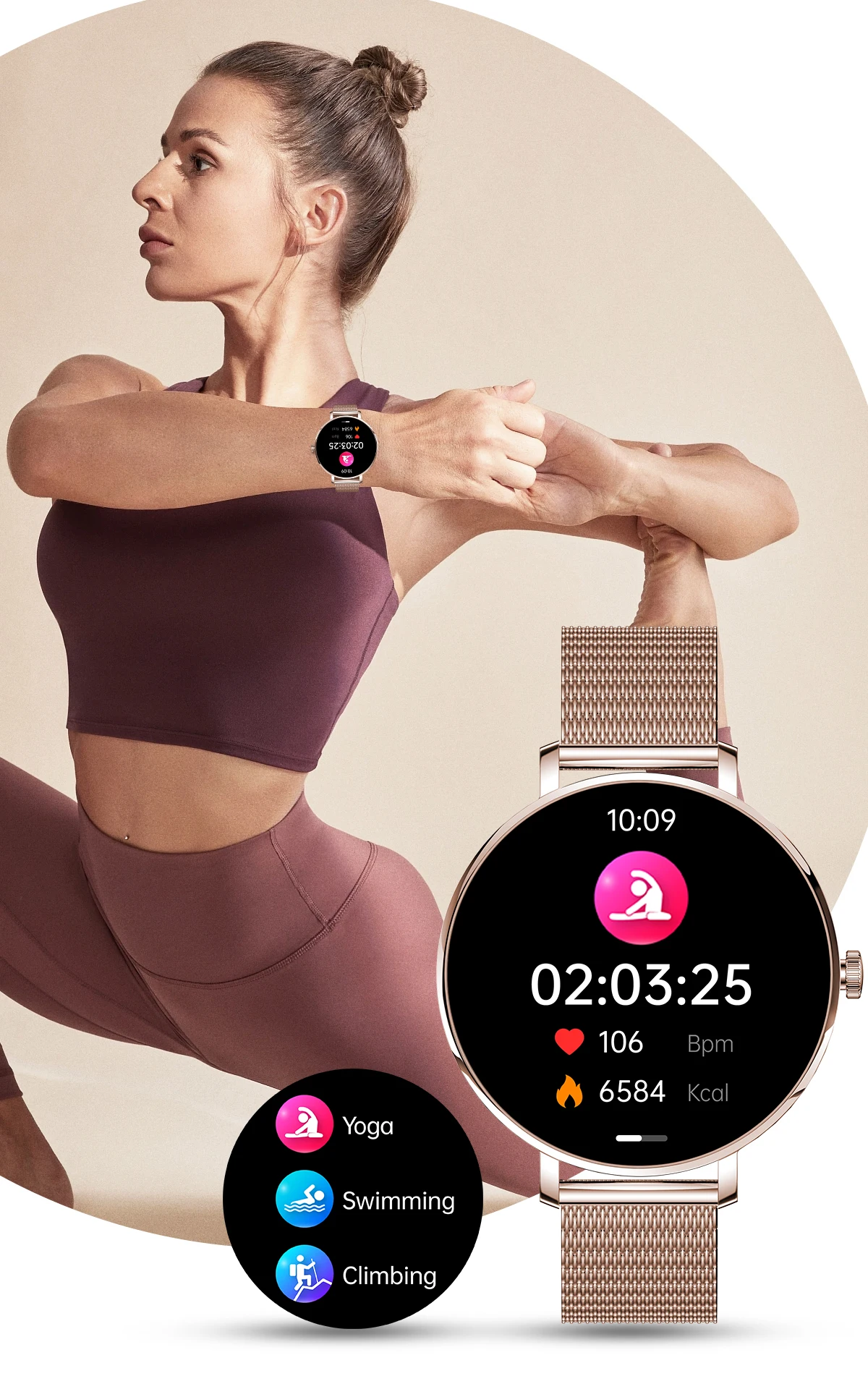 2026 NX21 Smartwatch 1.32inch Amoled Screen Heart Rate Health Monitoring BT Call Waterproof Round Relojes Smart Watch for Women