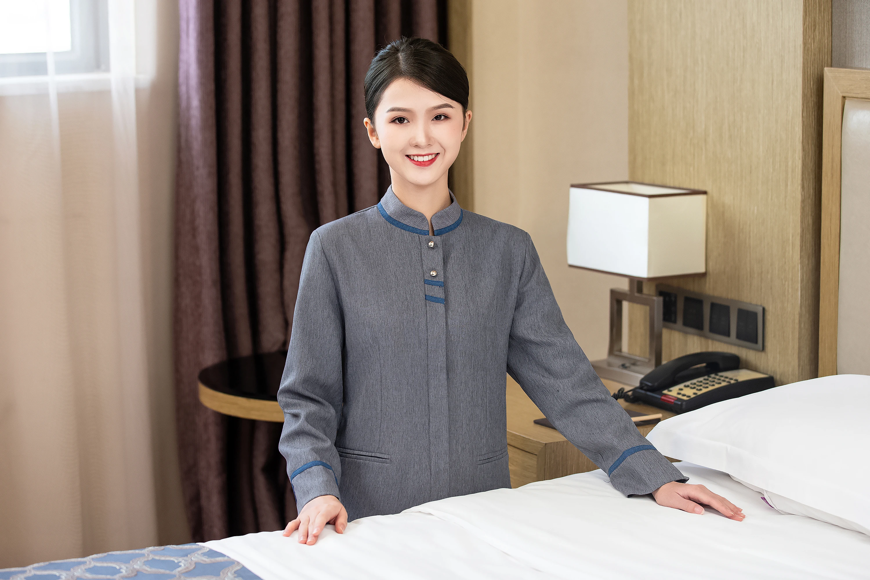 Wholesale Hotel Room Service Cleaning Staff Uniforms restaurant uniforms