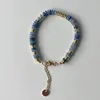 14    Blue Agate Frisbee Bracelet