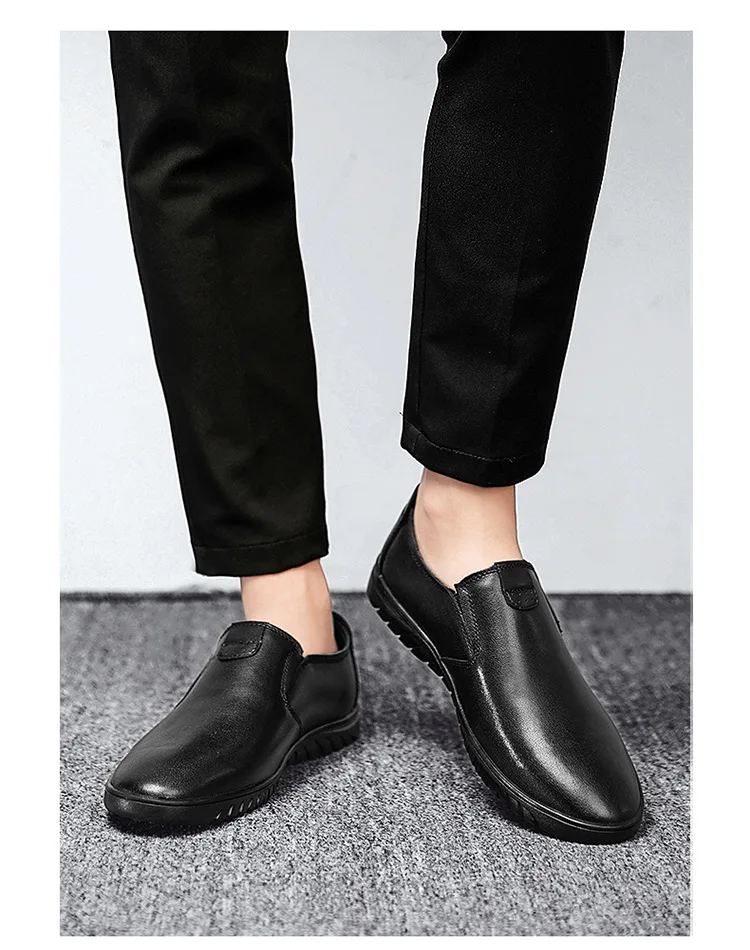 2024 New Hot Selling Men's Breathable Casual Shoes High Quality British Style Soft Sole Business Leather Shoes