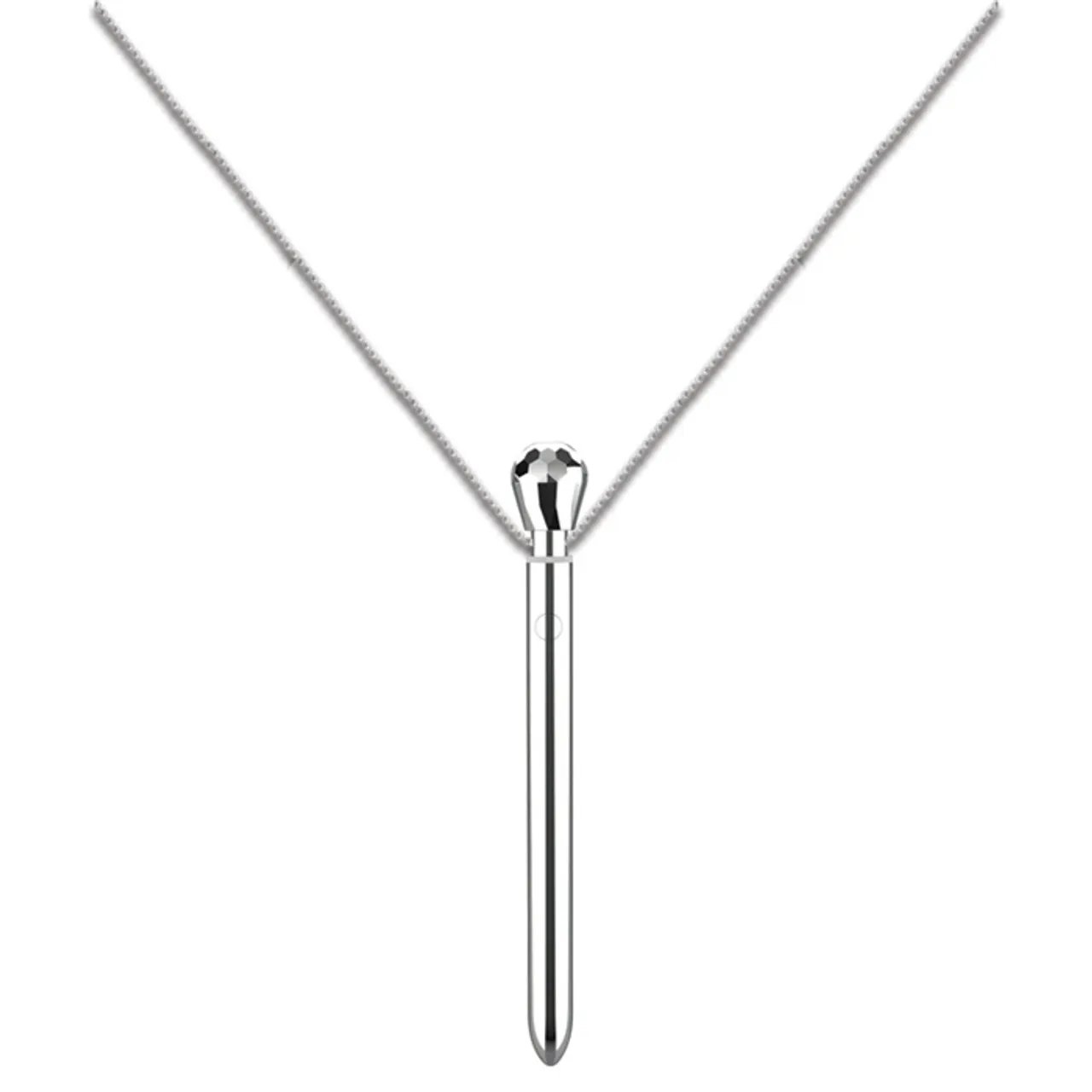 Rechargeable Jewel Necklace Mini Vibrating Bullet Female Sex Toy Metal  Stainless Steel Dildo Necklace G-Spot Vibrator for Women