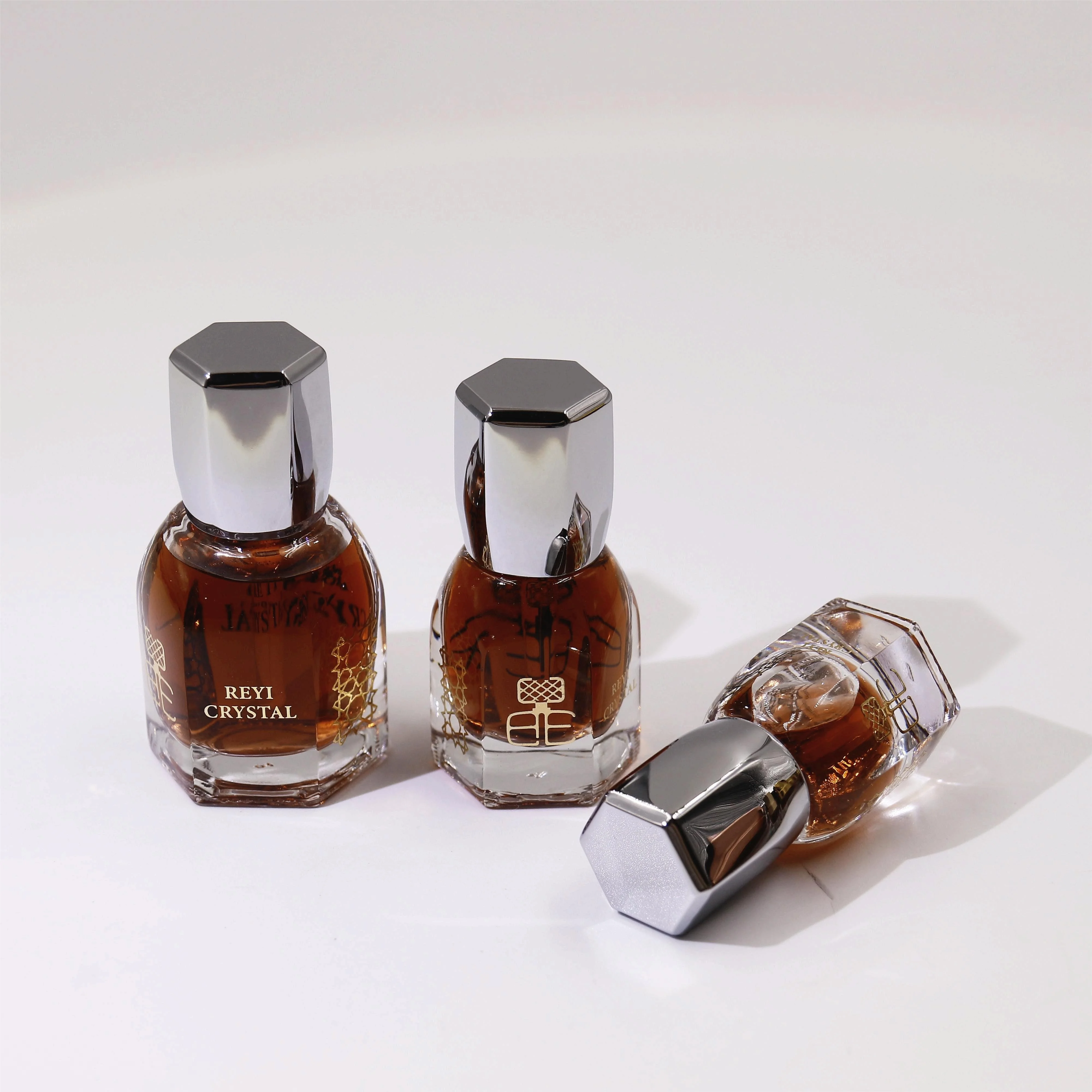 3ml 6ml 12ml Arabic Oud Oil Glass Bottle Perfume Glass Bottle with Zamak Cap